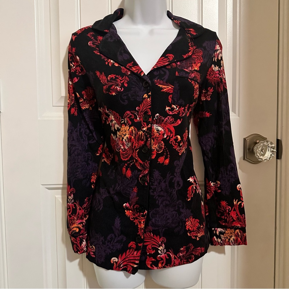 Soma Floral Button Down Pajama Top